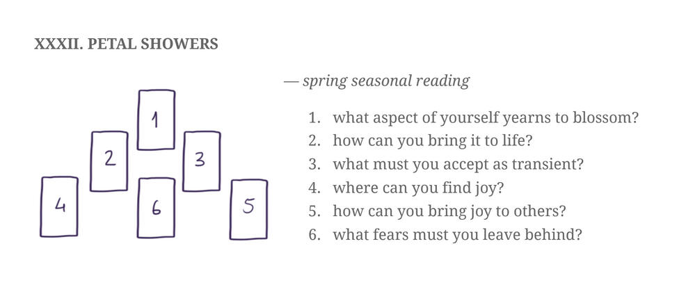 27) Petal Showers 27) Petal Showers - Spring seasonal reading.